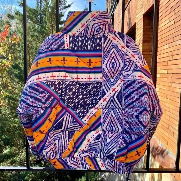 NWT Free People Powerhouse Puffer Jacket Coat Winter Ski Printed - Picture 6 of 15